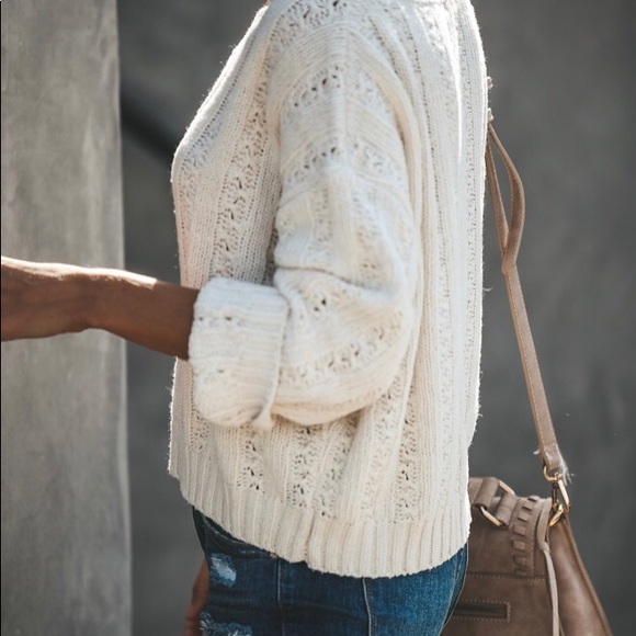 Cream knit sweater - Picture 4 of 4